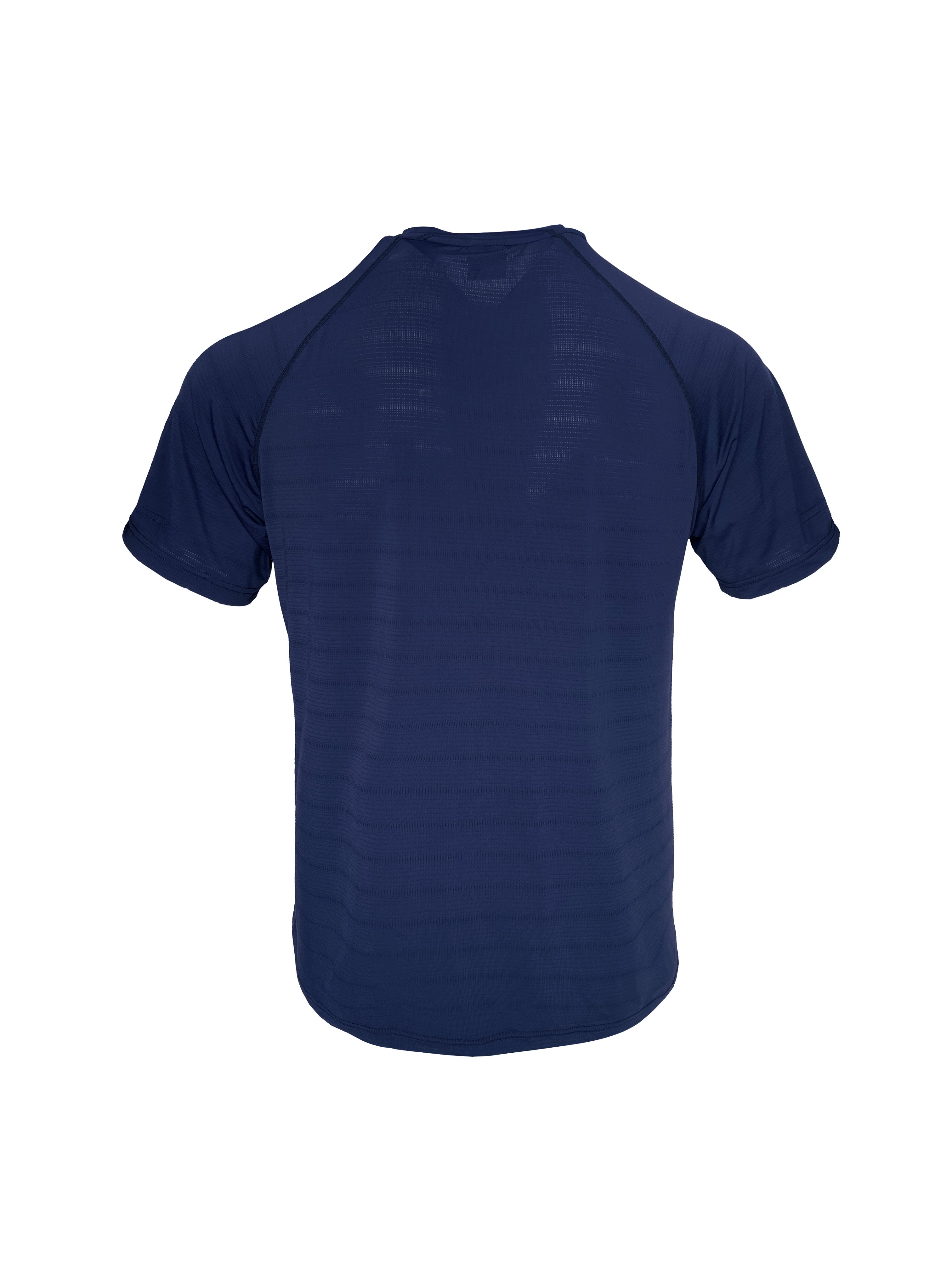 Back view of ESKI Quick-Dry Police T-Shirt – blue short-sleeved shirt with POLICE print