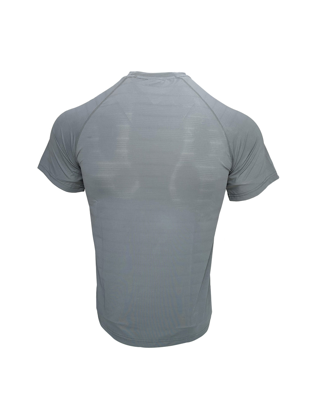 Back view of ESKI Quick-Dry Police T-Shirt – gray short-sleeved shirt with POLICE print