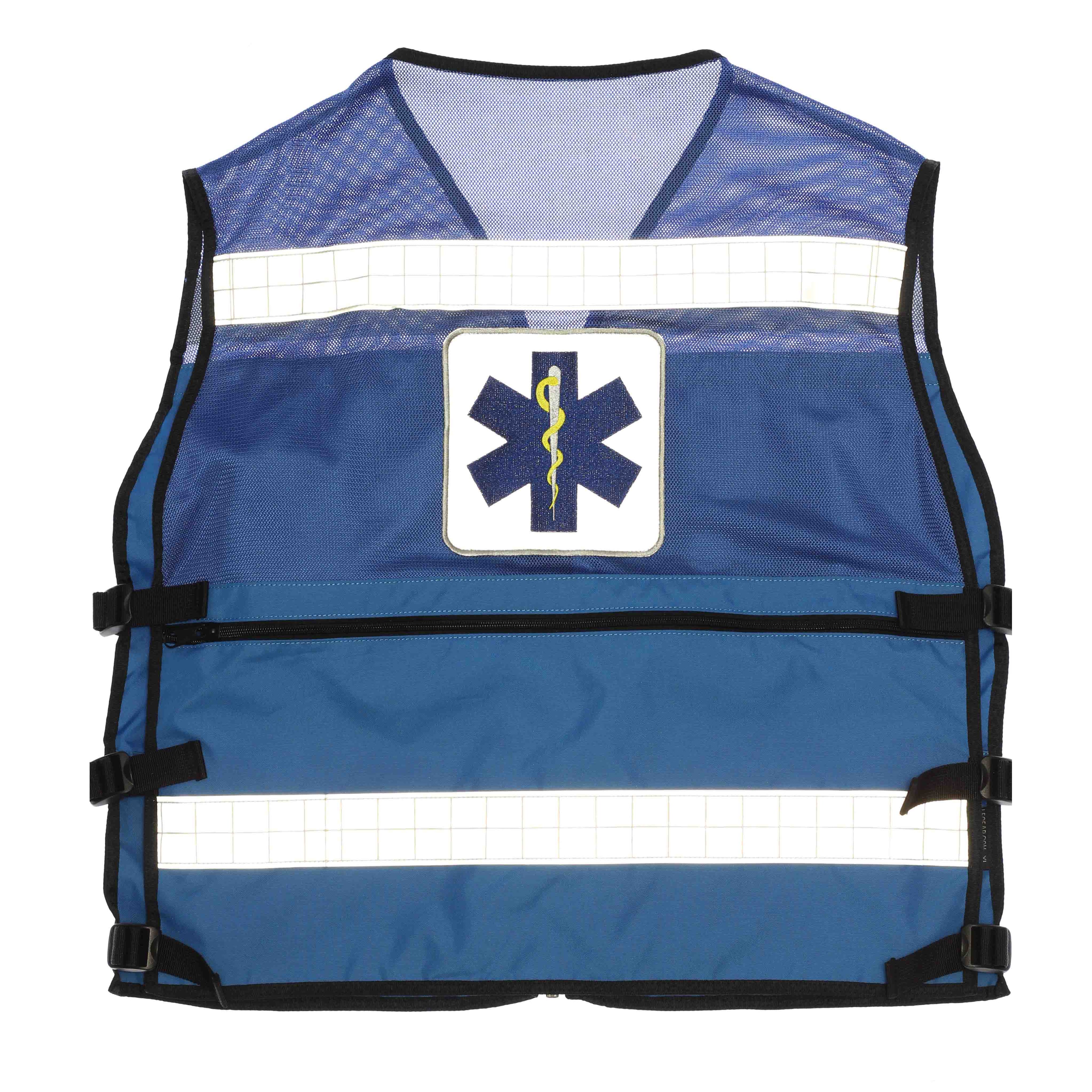 FAV-29L First Aid Vest – High-visibility emergency rescue vest with multi-pocket design, breathable mesh, and medical patch


