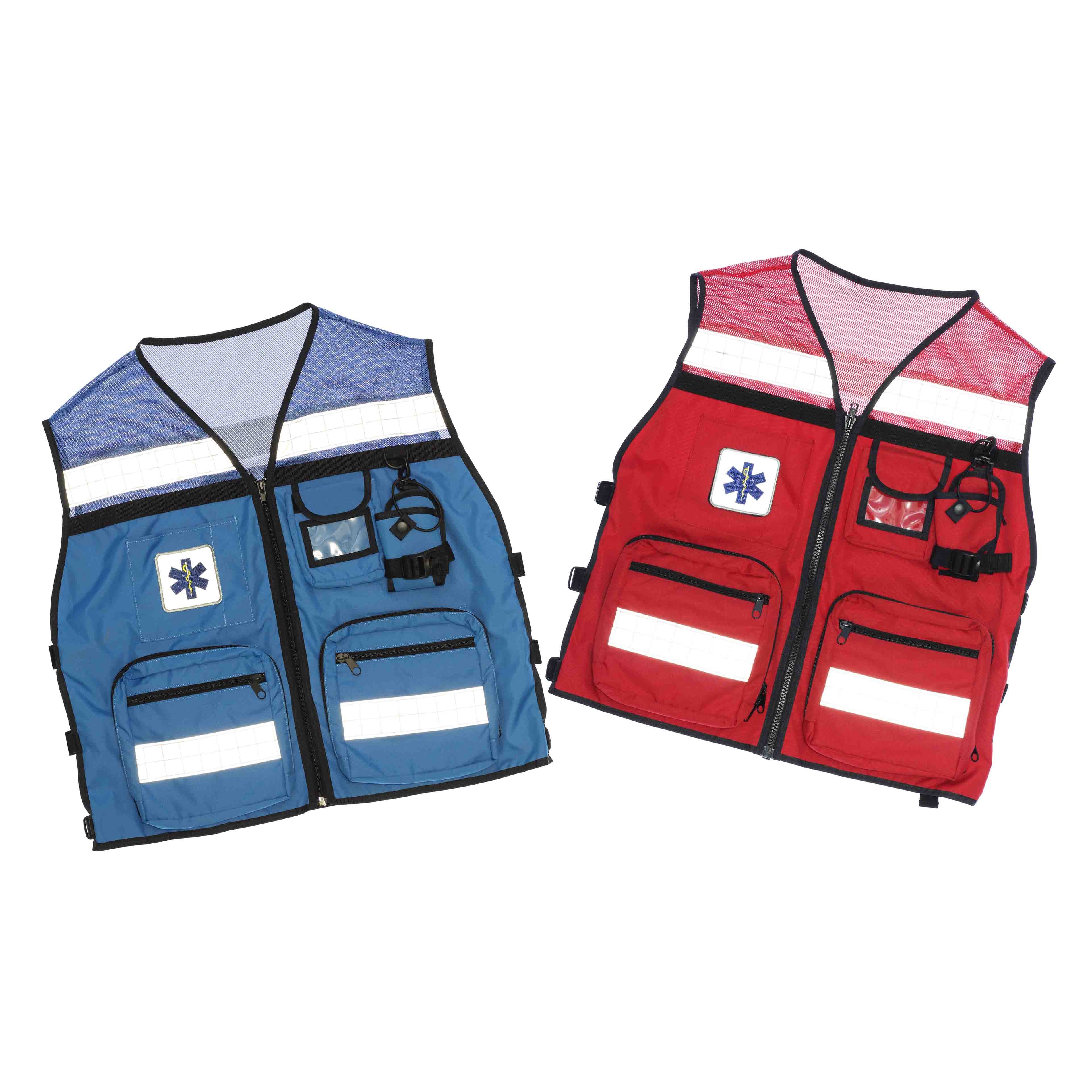 FAV-29L First Aid Vest – High-visibility emergency rescue vest with multi-pocket design, breathable mesh, and medical patch


